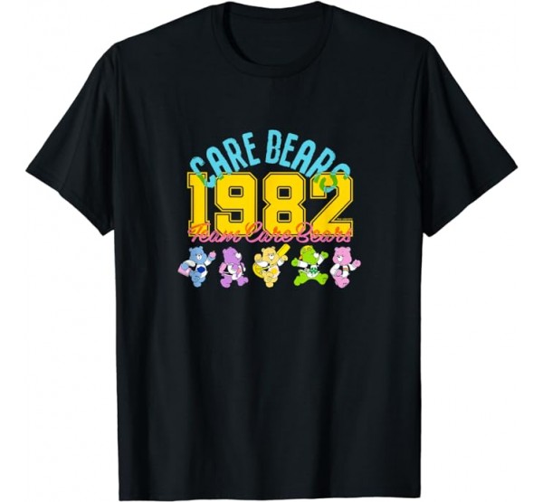 Care Bears 1982 Team Care Bears College Lineup T -Shirt Care Bears 1982 Team Care Bears College Lineup T -Shirt
